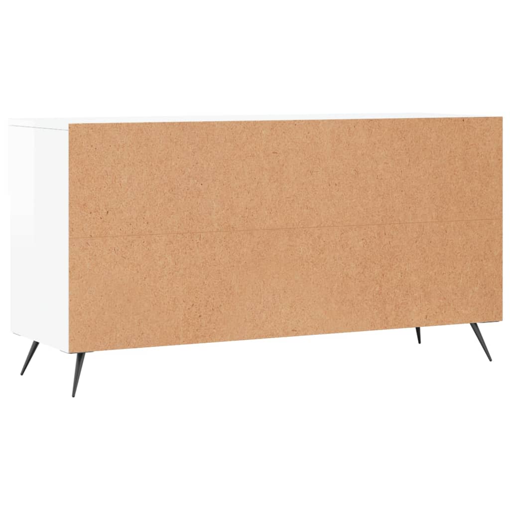 Banc à chaussures blanc brillant 102x35x55 cm bois d'ingénierie - XIOS