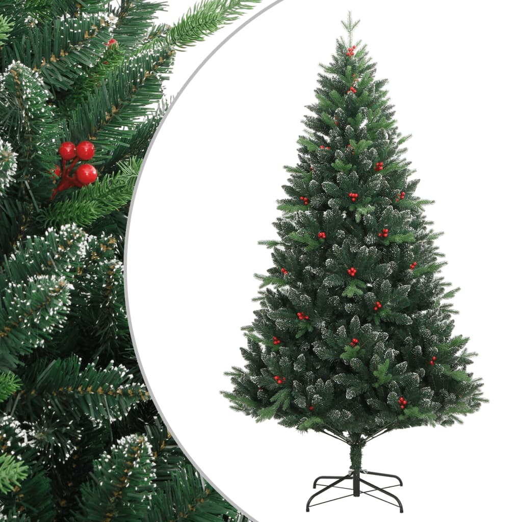 Sapin de Noël artificiel à charnières avec baies rouges 180 cm - XIOS