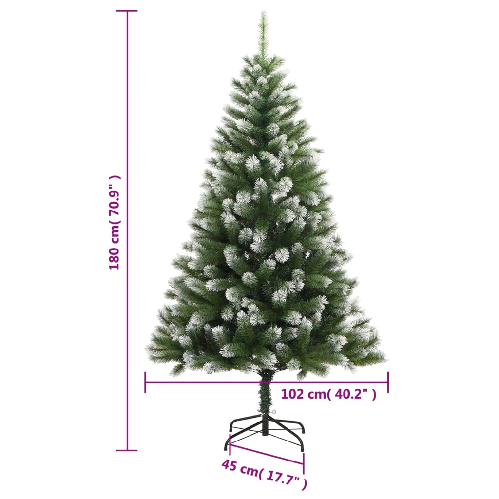 Sapin de Noël artificiel à charnières avec neige floquée 180 cm - XIOS