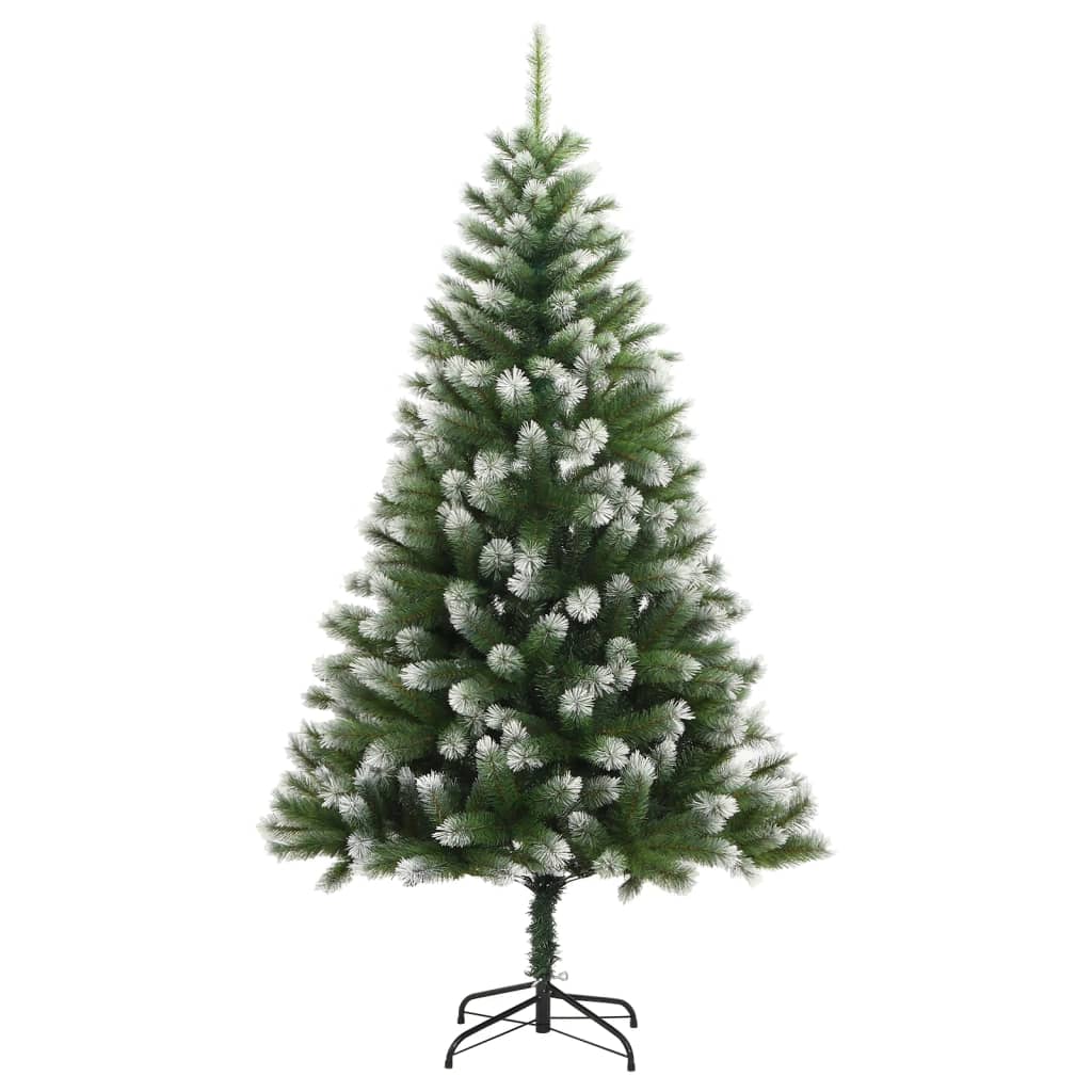 Sapin de Noël artificiel à charnières avec neige floquée 210 cm