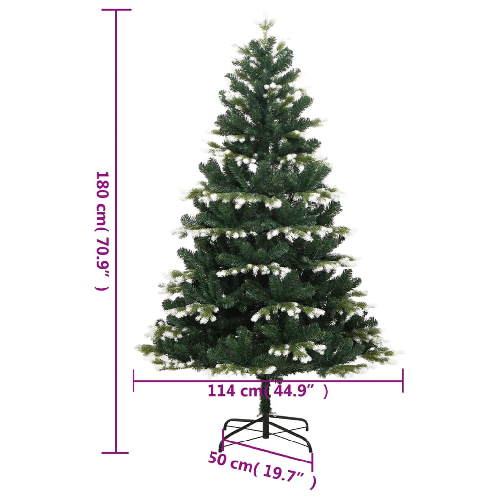 Sapin de Noël artificiel à charnières avec neige floquée 180 cm - XIOS