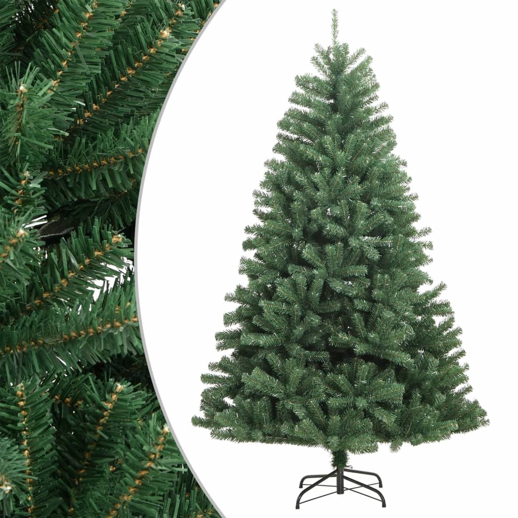 Sapin de Noël artificiel à charnières avec support vert 180 cm
