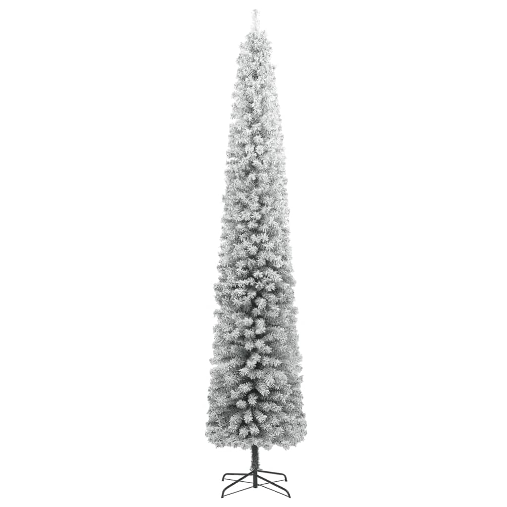 Sapin de Noël mince avec support et flocon de neige 300 cm PVC - XIOS