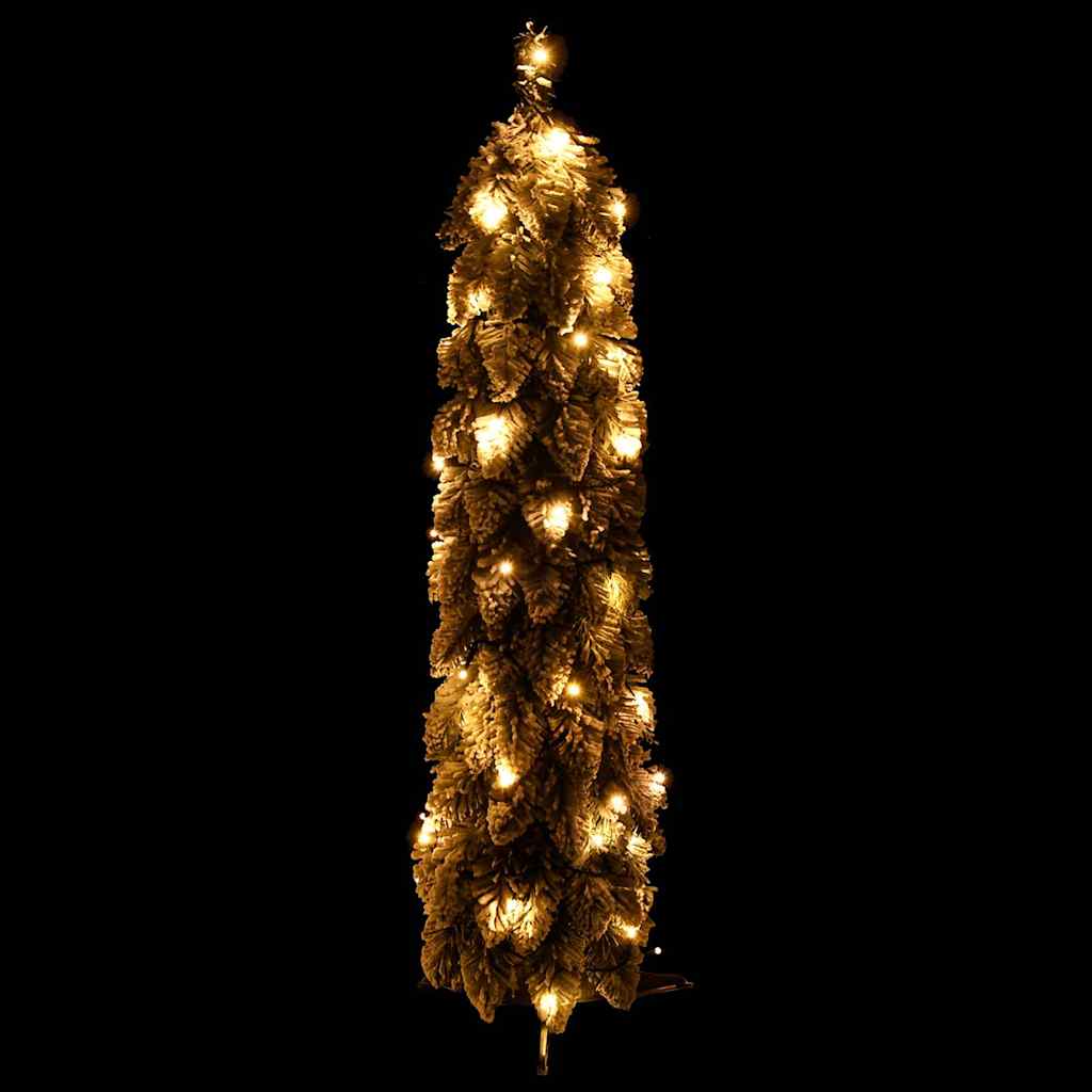 Sapin de Noël artificiel pré-éclairé avec 45 LED/neige floquée - XIOS
