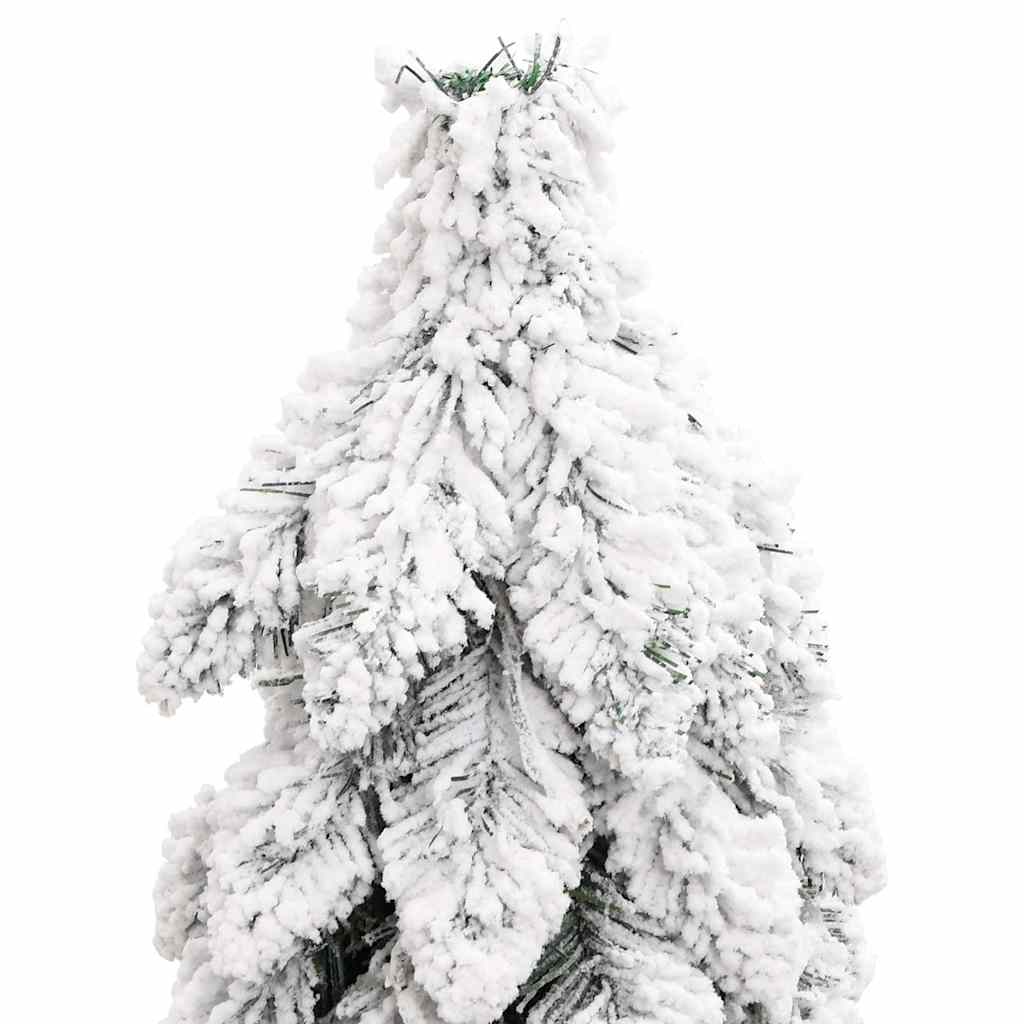 Sapin de Noël artificiel pré-éclairé avec 80 LED/neige floquée - XIOS