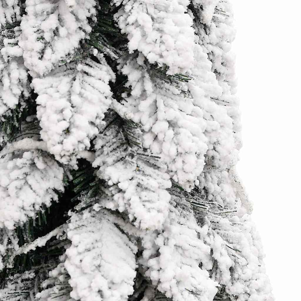 Sapin de Noël artificiel pré-éclairé avec 80 LED/neige floquée - XIOS