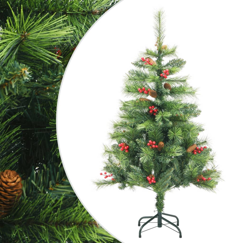 Sapin de Noël artificiel avec pommes de pin et baies 150 cm - XIOS