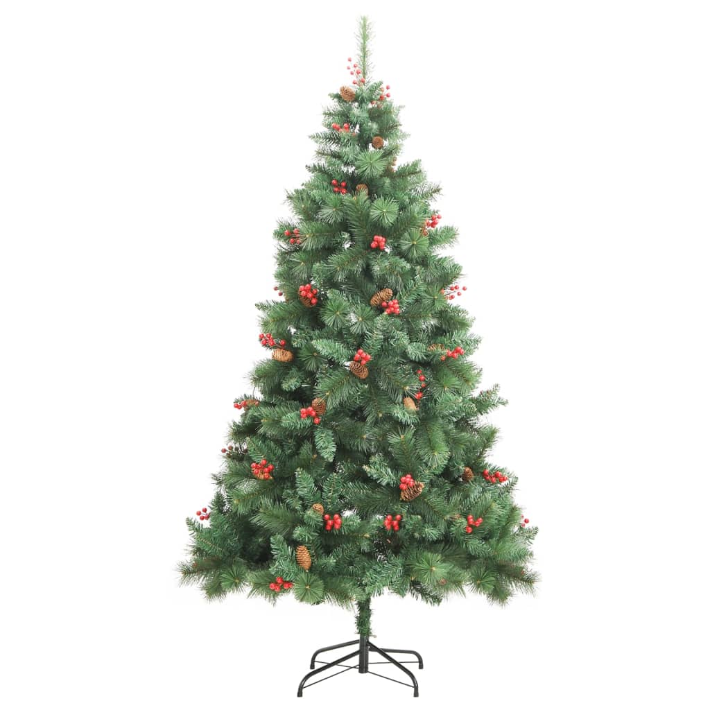 Sapin de Noël artificiel avec pommes de pin et baies 240 cm - XIOS