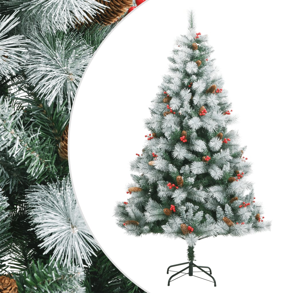 Sapin de Noël artificiel avec pommes de pin et baies 210 cm - XIOS