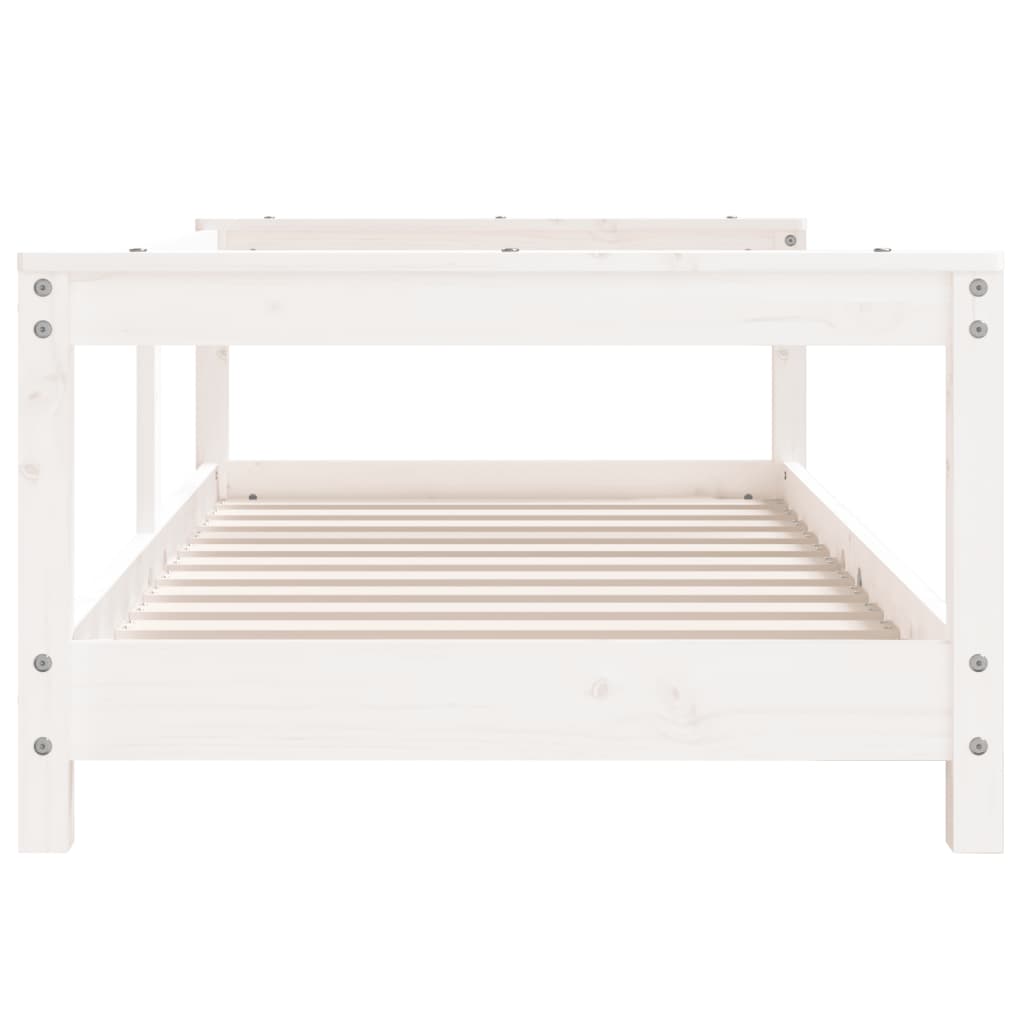Cadre de lit pour enfant blanc 70x140 cm bois de pin massif - XIOS