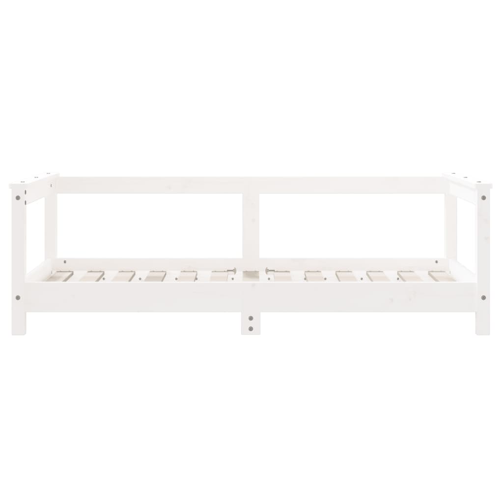 Cadre de lit pour enfant blanc 70x140 cm bois de pin massif - XIOS