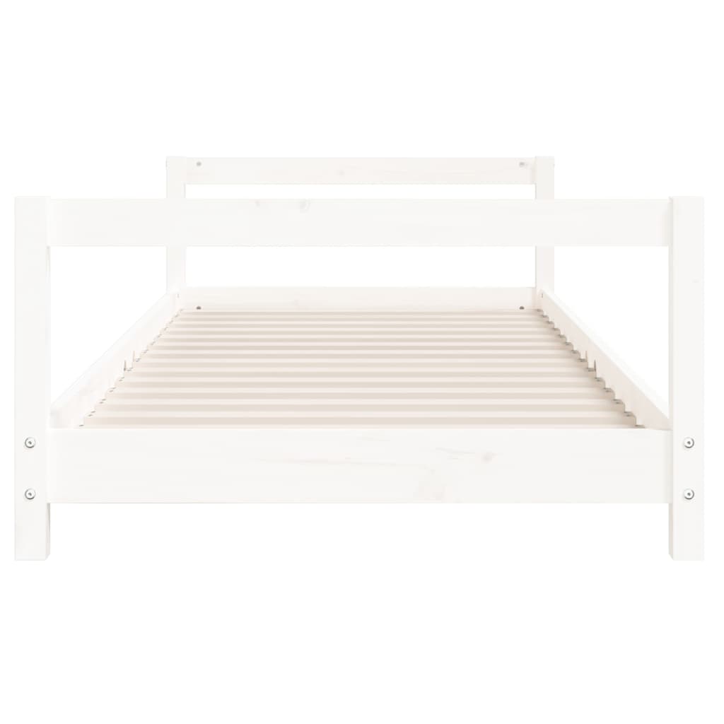 Cadre de lit pour enfants blanc 90x190 cm bois de pin massif - XIOS