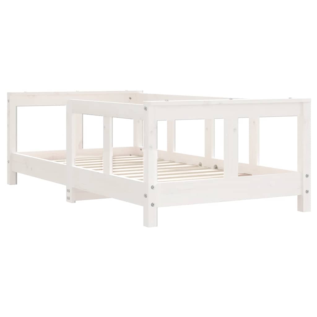 Cadre de lit pour enfant blanc 70x140 cm bois de pin massif - XIOS