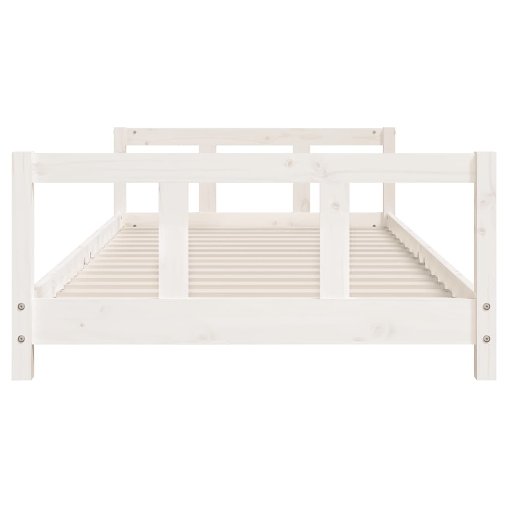 Cadre de lit pour enfants blanc 90x190 cm bois de pin massif - XIOS