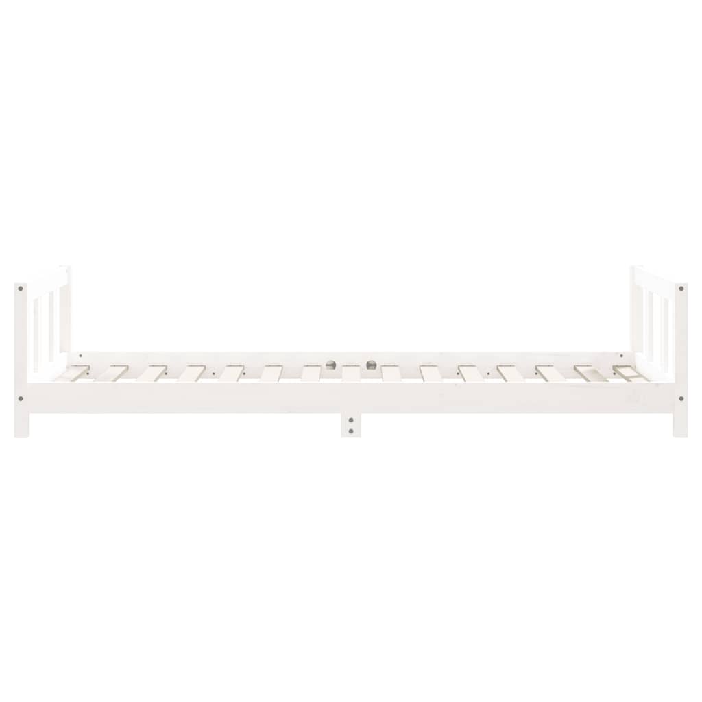 Cadre de lit pour enfants blanc 90x190 cm bois de pin massif - XIOS