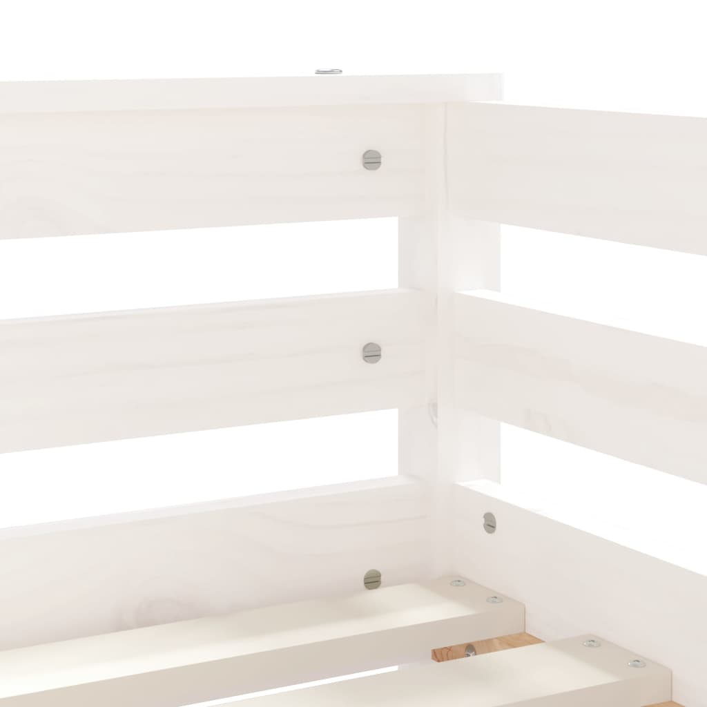 Cadre de lit enfant tiroirs blanc 70x140 cm bois de pin massif - XIOS