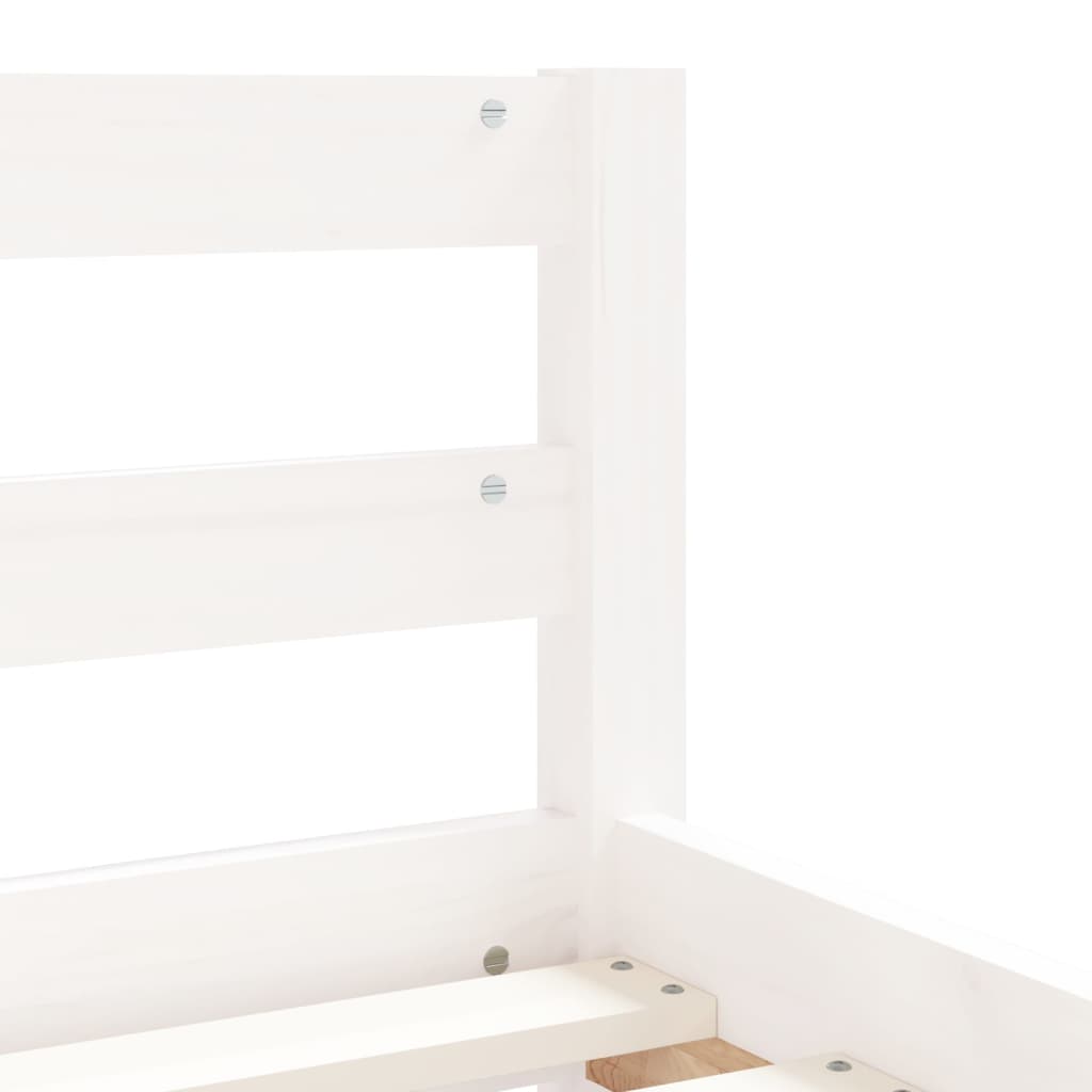 Cadre de lit pour enfant tiroirs blanc 80x160cm bois pin massif - XIOS