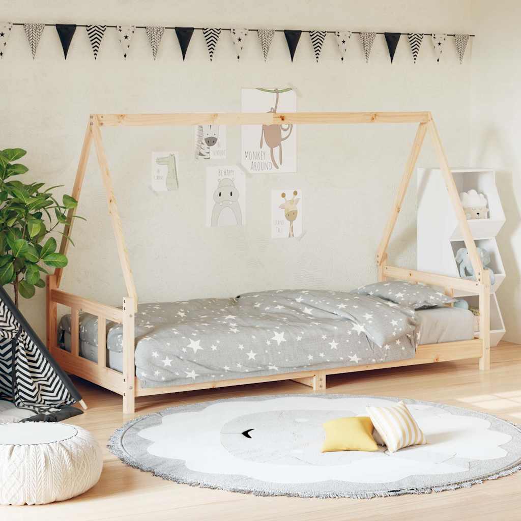 Cadre de lit pour enfants 90x200 cm bois de pin massif - XIOS