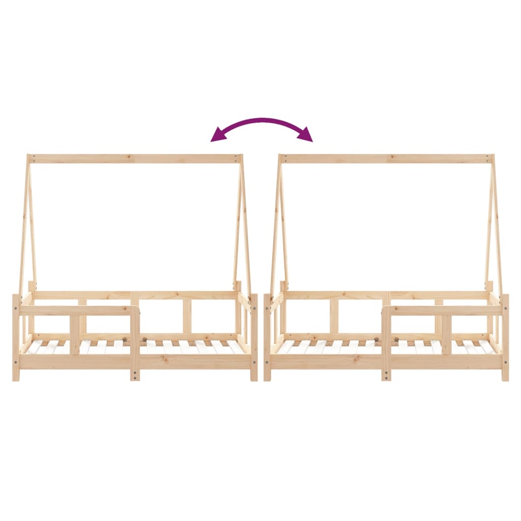 Cadre de lit pour enfant 70x140 cm bois de pin massif - XIOS