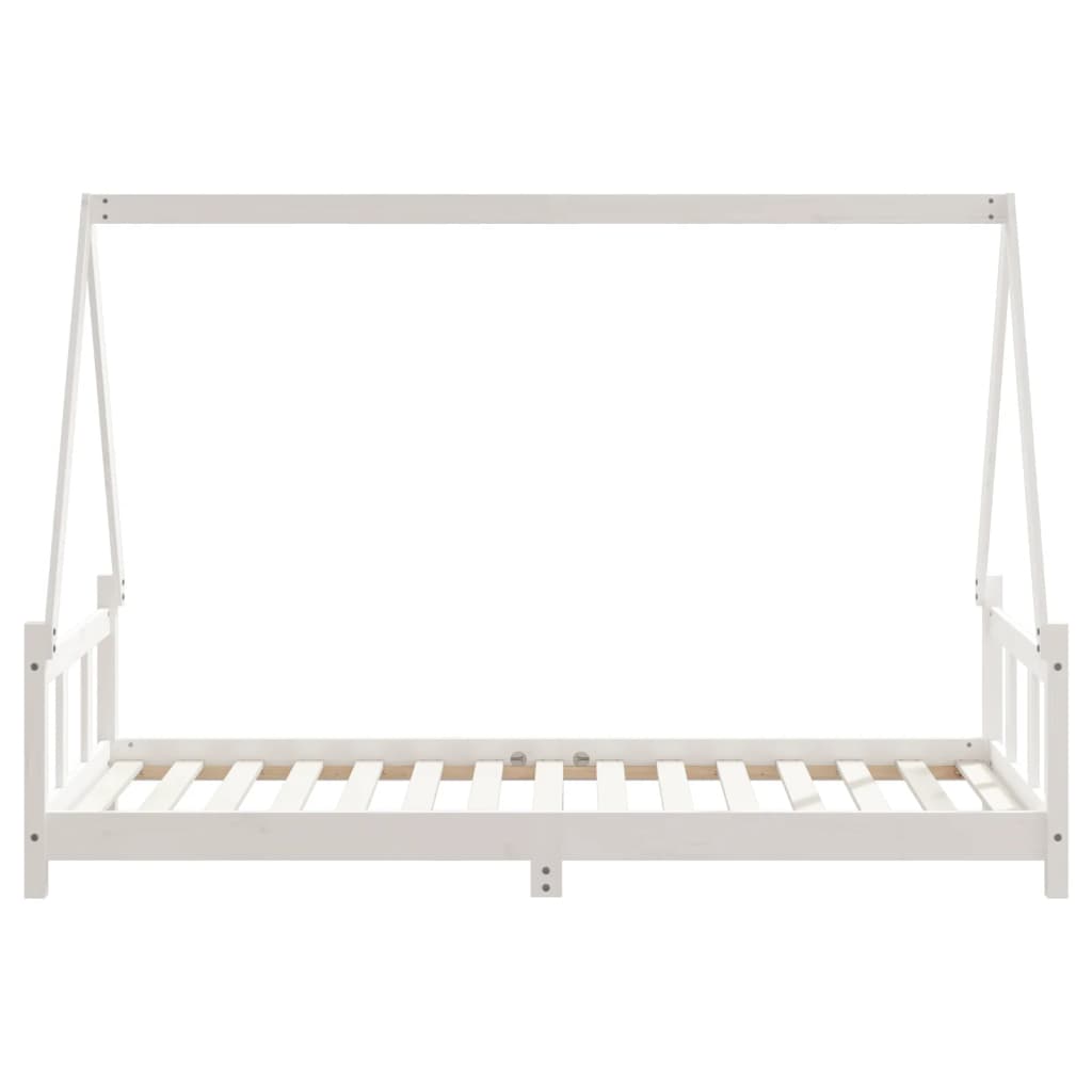 Cadre de lit pour enfants blanc 90x190 cm bois de pin massif - XIOS