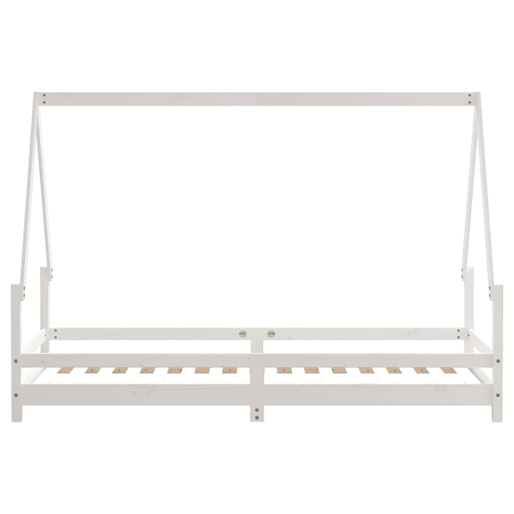 Cadre de lit pour enfants blanc 80x200 cm bois de pin massif - XIOS