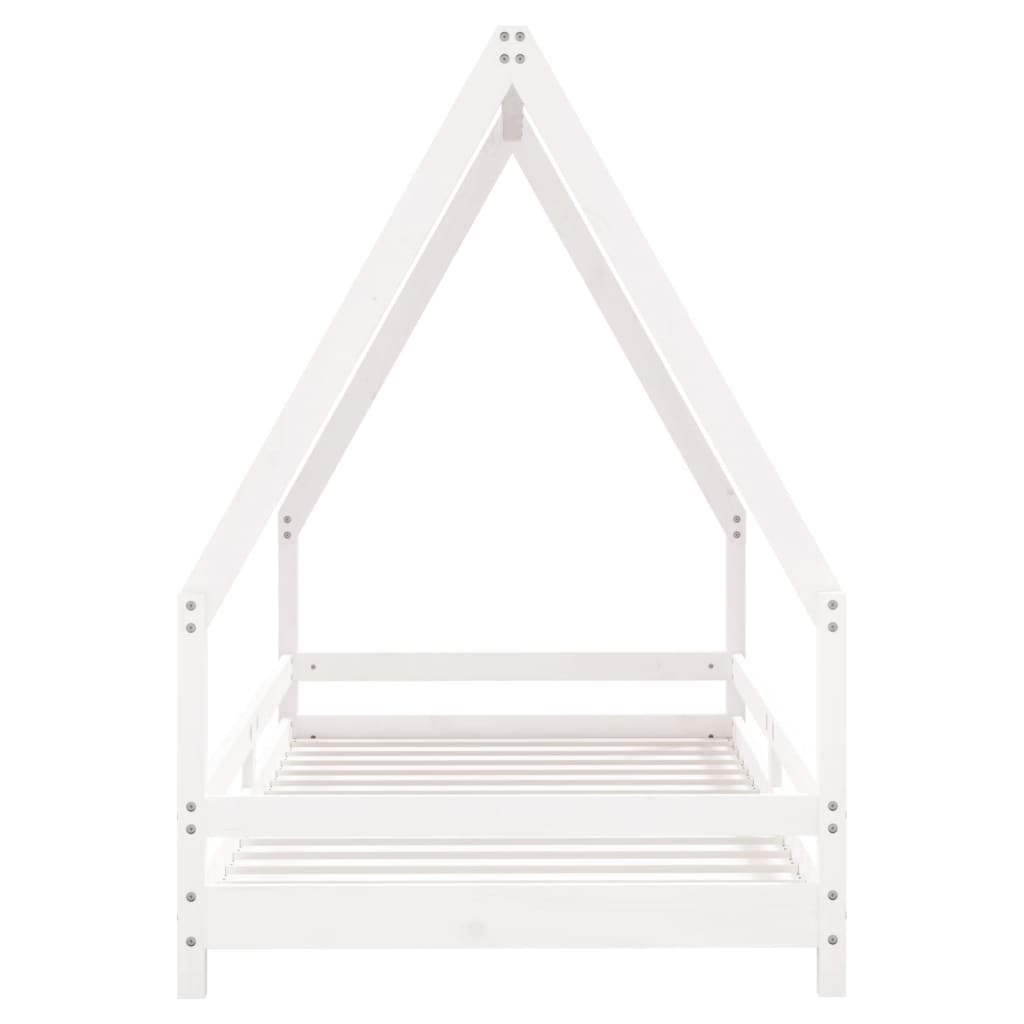 Cadre de lit pour enfants blanc 90x190 cm bois de pin massif - XIOS