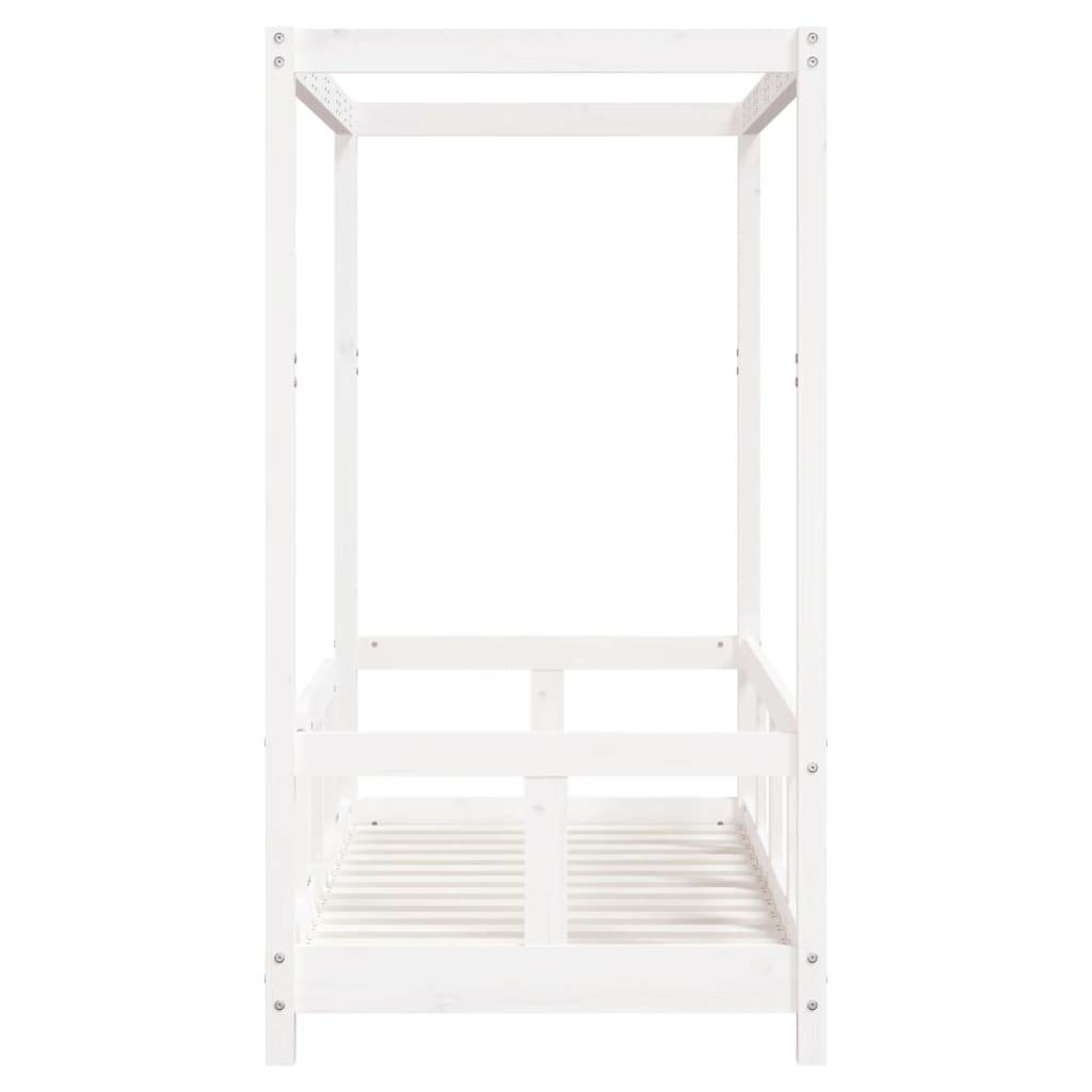 Cadre de lit pour enfant blanc 70x140 cm bois de pin massif - XIOS