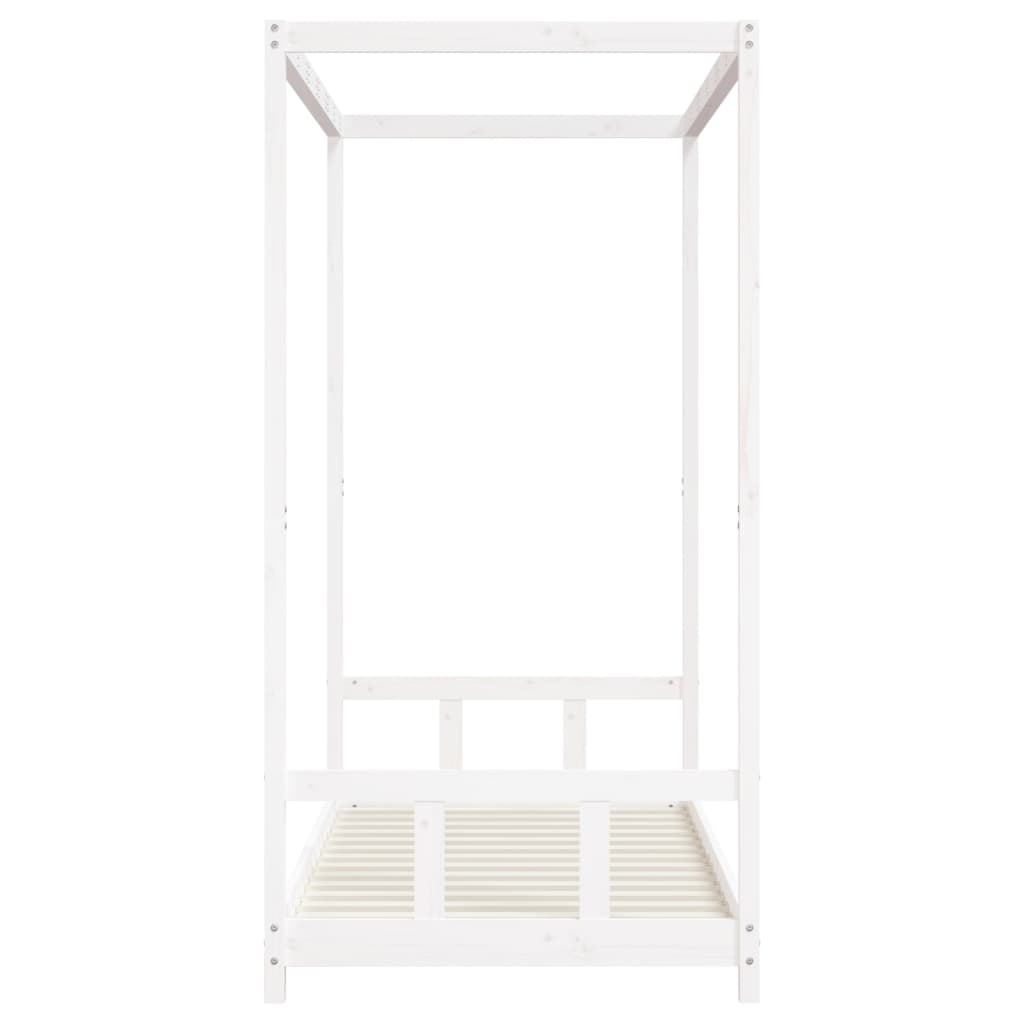Cadre de lit pour enfants blanc 90x190 cm bois de pin massif - XIOS