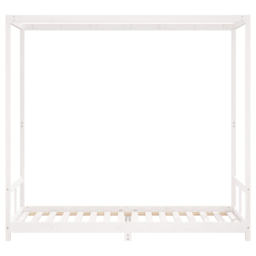 Cadre de lit pour enfants blanc 80x200 cm bois de pin massif - XIOS