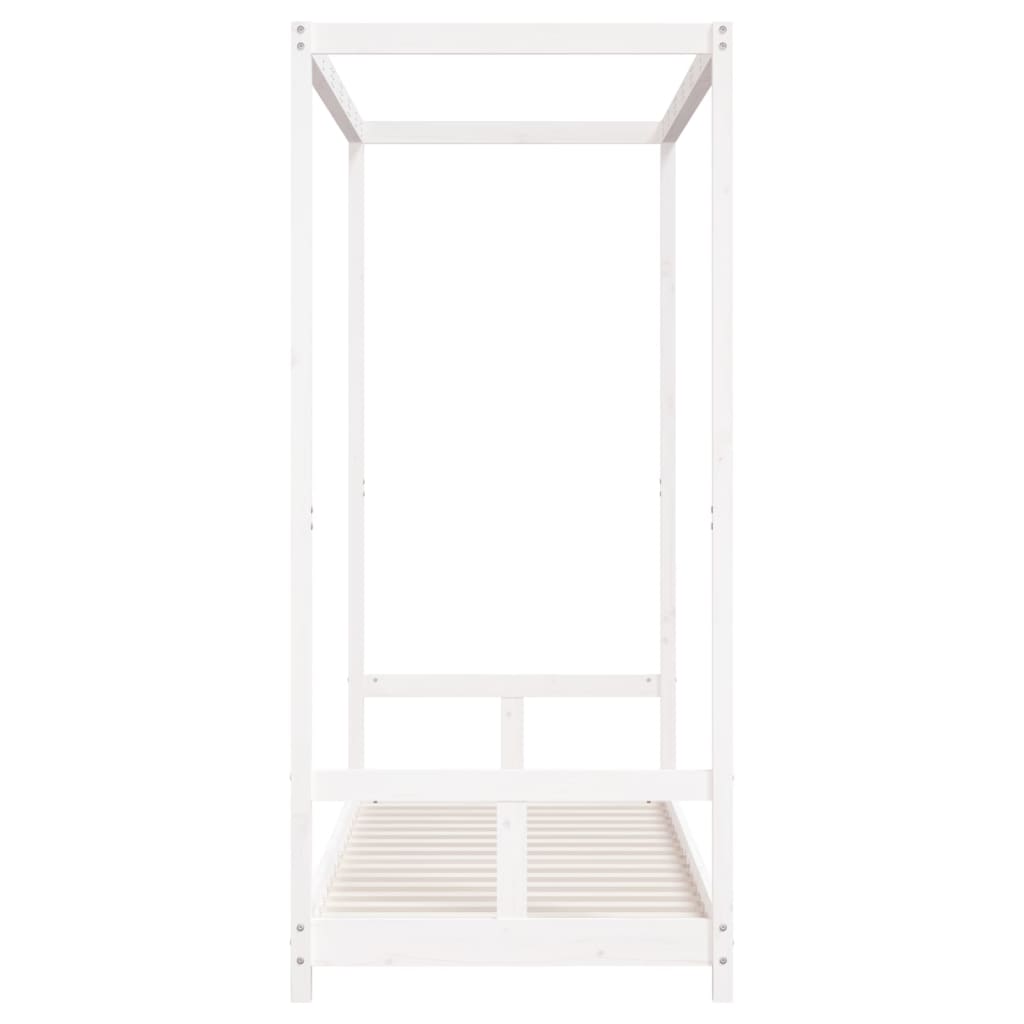 Cadre de lit pour enfants blanc 80x200 cm bois de pin massif - XIOS
