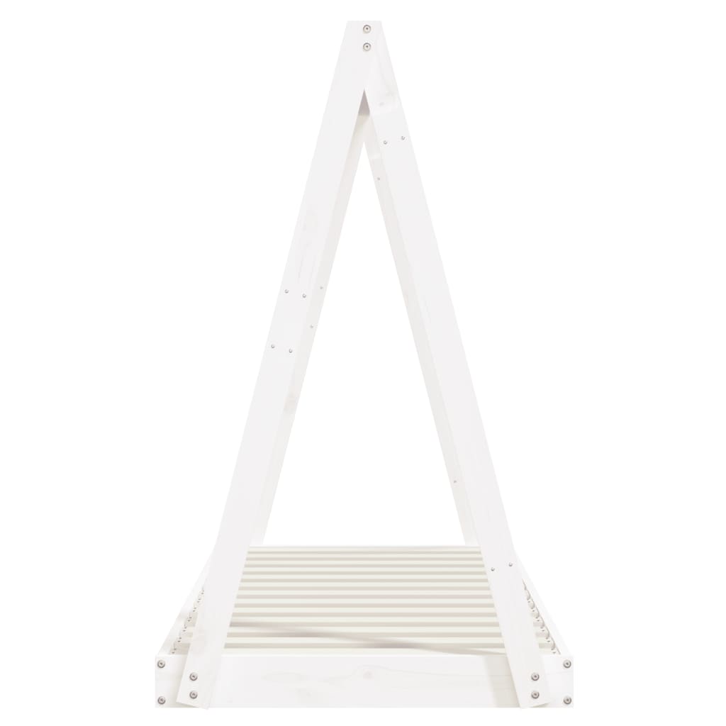 Cadre de lit pour enfant blanc 70x140 cm bois de pin massif - XIOS
