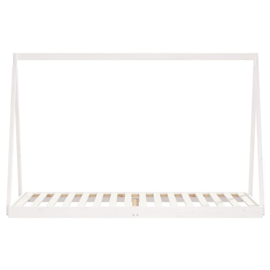 Cadre de lit pour enfants blanc 80x200 cm bois de pin massif - XIOS