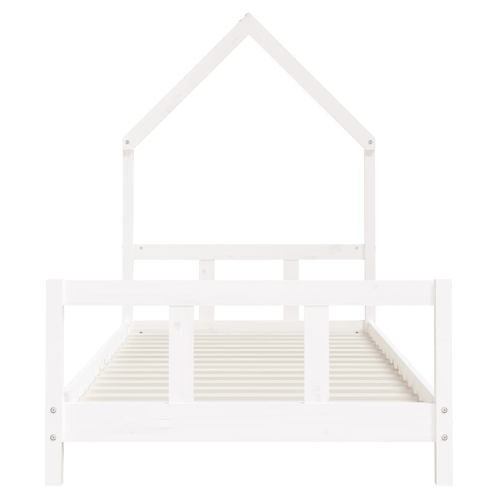 Cadre de lit pour enfants blanc 90x190 cm bois de pin massif - XIOS