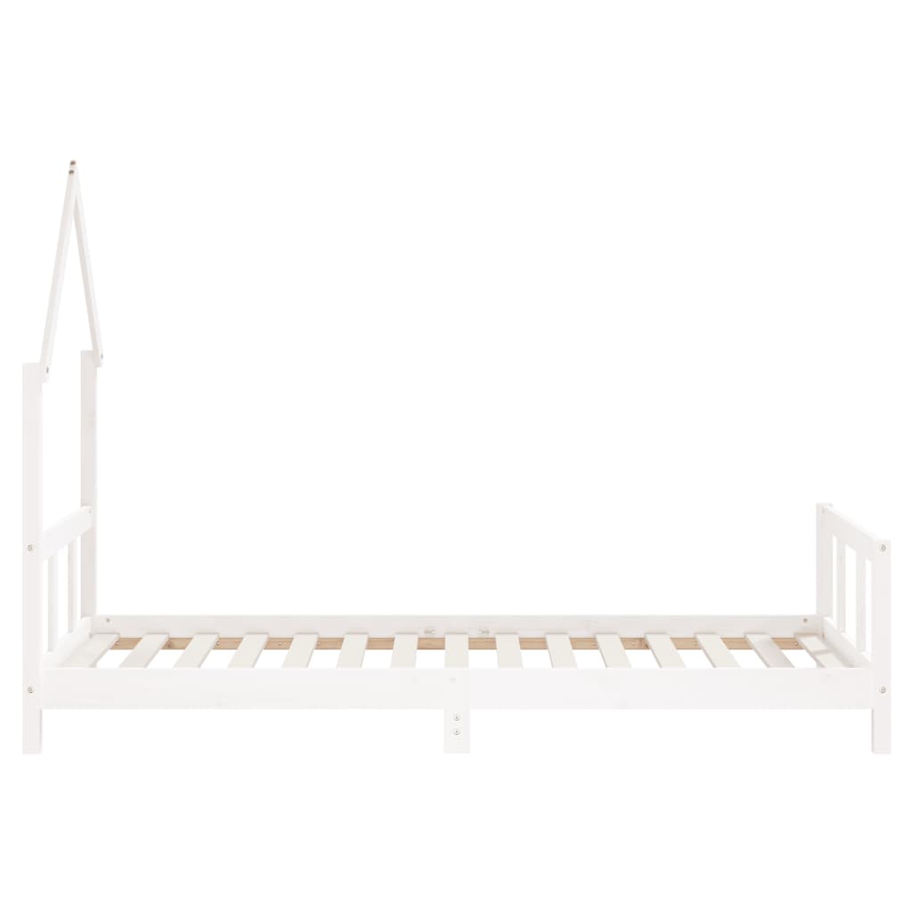 Cadre de lit pour enfants blanc 90x190 cm bois de pin massif - XIOS