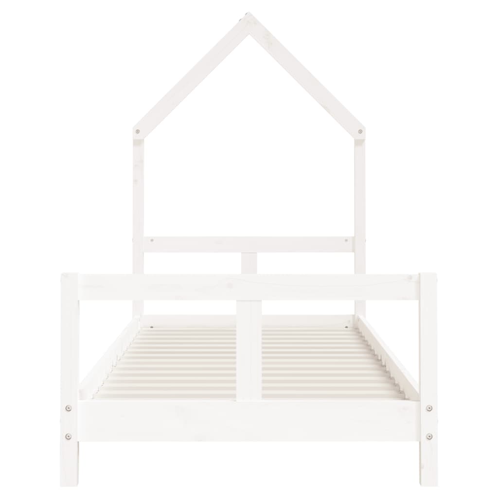 Cadre de lit pour enfants blanc 80x200 cm bois de pin massif - XIOS