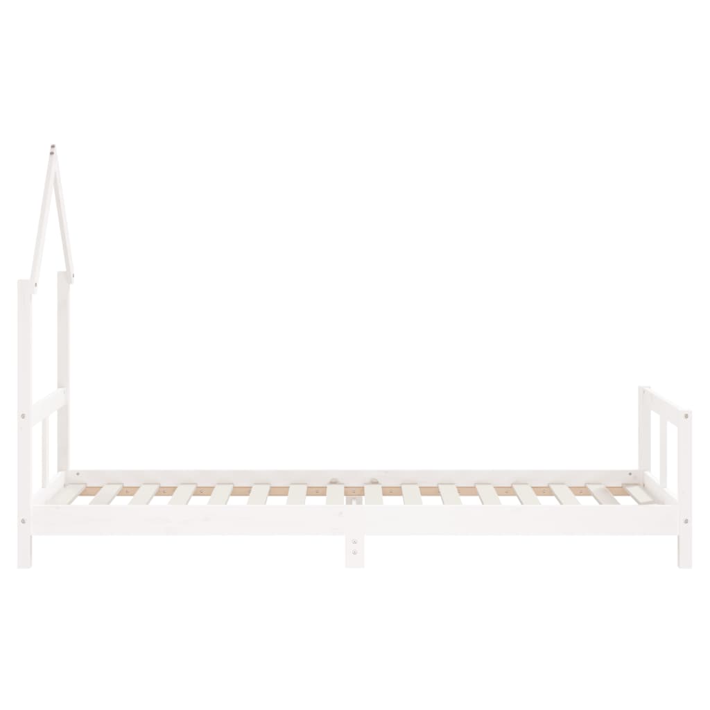 Cadre de lit pour enfants blanc 80x200 cm bois de pin massif - XIOS