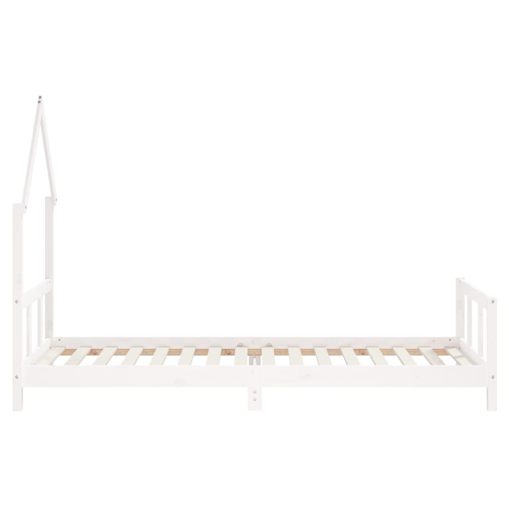 Cadre de lit pour enfants blanc 90x200 cm bois de pin massif - XIOS