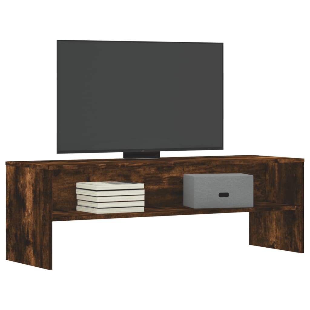 Meuble TV chêne fumé 120x40x40 cm bois d'ingénierie - XIOS