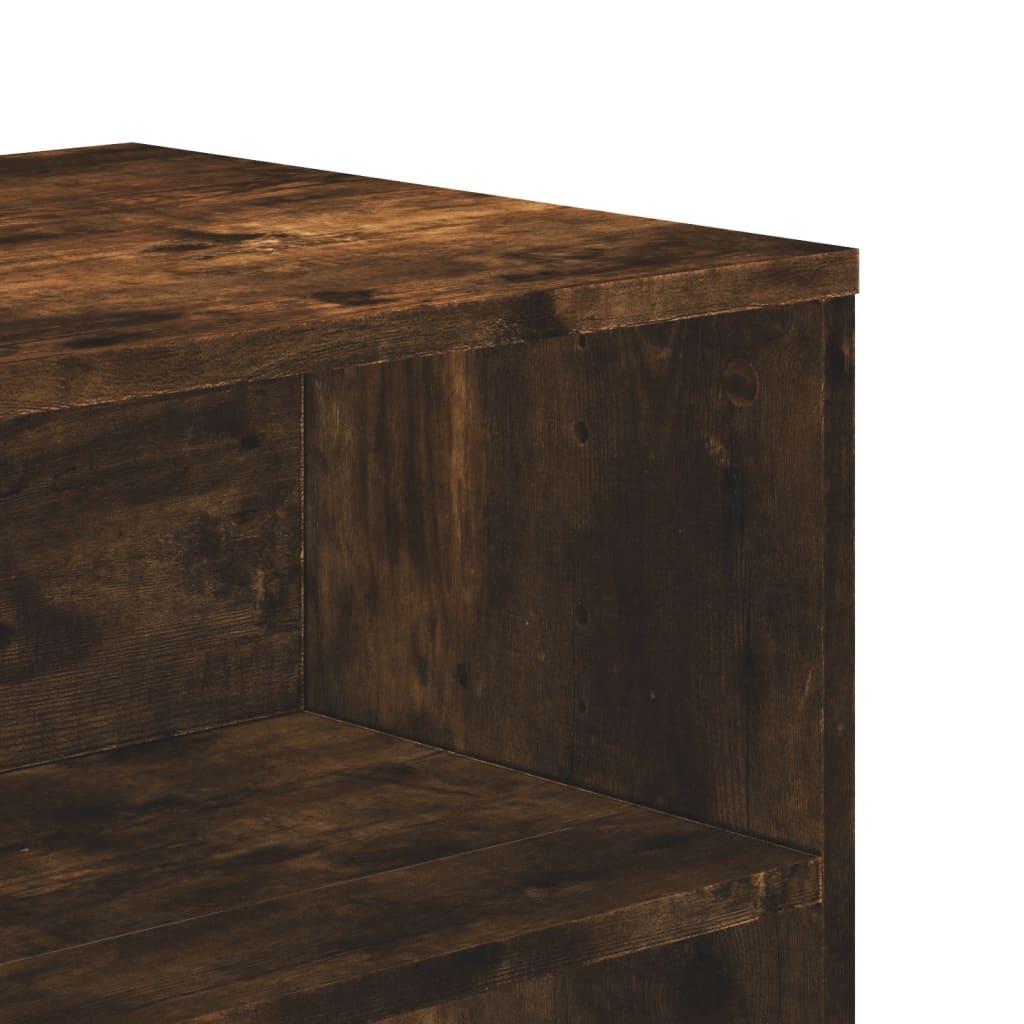 Meuble TV chêne fumé 120x40x40 cm bois d'ingénierie - XIOS