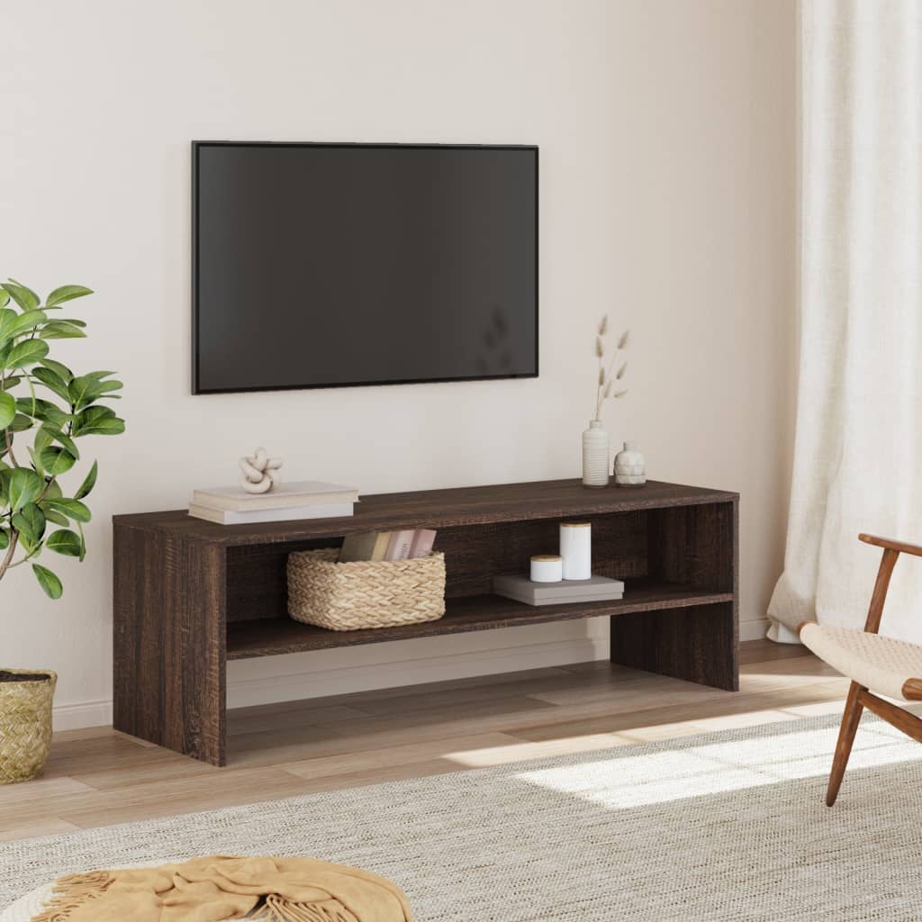 Meuble TV chêne marron 120x40x40 cm bois d'ingénierie - XIOS