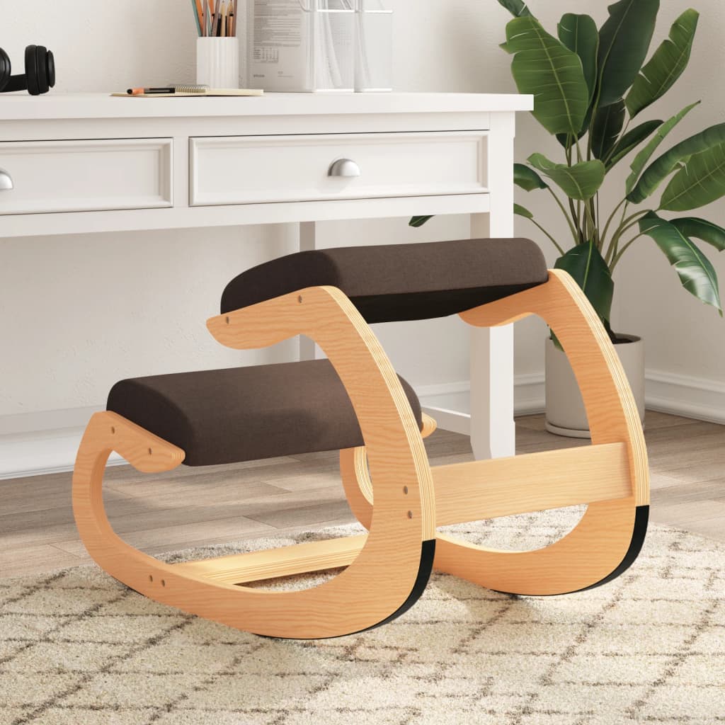 Chaise assis-genoux marron 55x84x55 cm contreplaqué de bouleau - XIOS