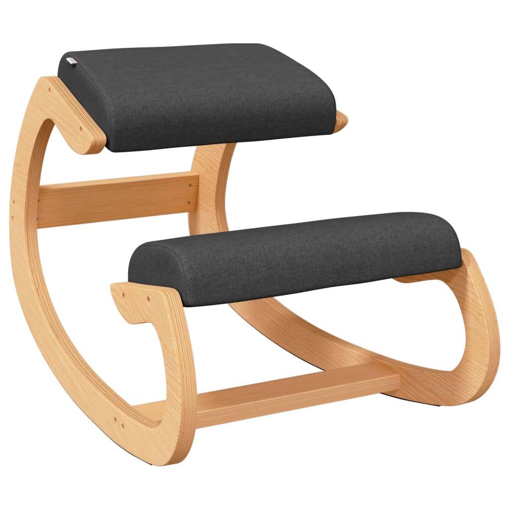 Chaise assis-genoux noir 55x84x55 cm contreplaqué de bouleau - XIOS