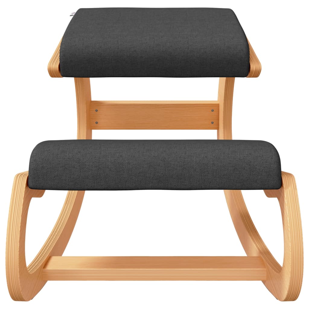 Chaise assis-genoux noir 55x84x55 cm contreplaqué de bouleau - XIOS