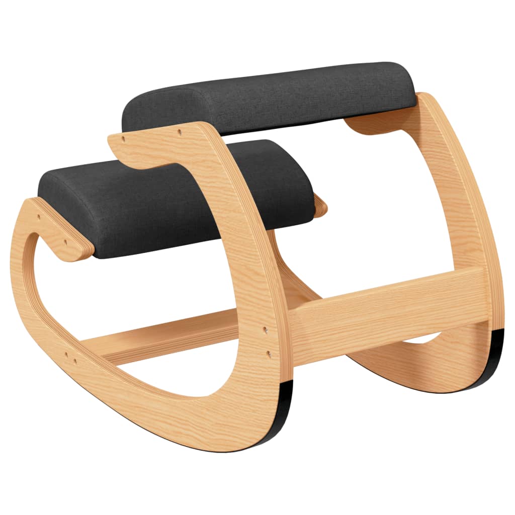 Chaise assis-genoux noir 55x84x55 cm contreplaqué de bouleau - XIOS