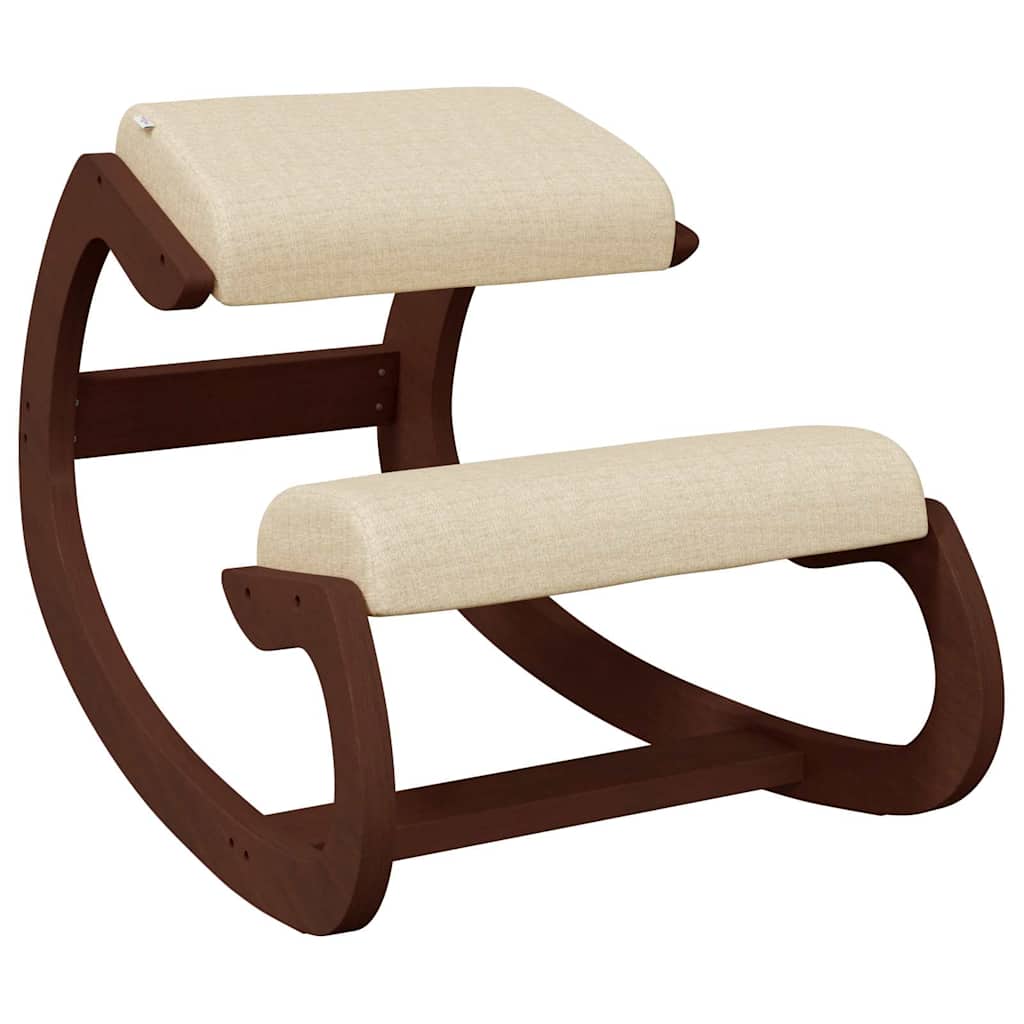 Chaise assis-genoux crème 55x84x55 cm contreplaqué de bouleau - XIOS