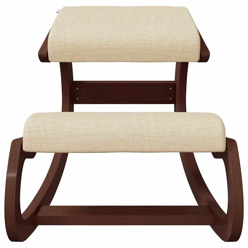 Chaise assis-genoux crème 55x84x55 cm contreplaqué de bouleau - XIOS