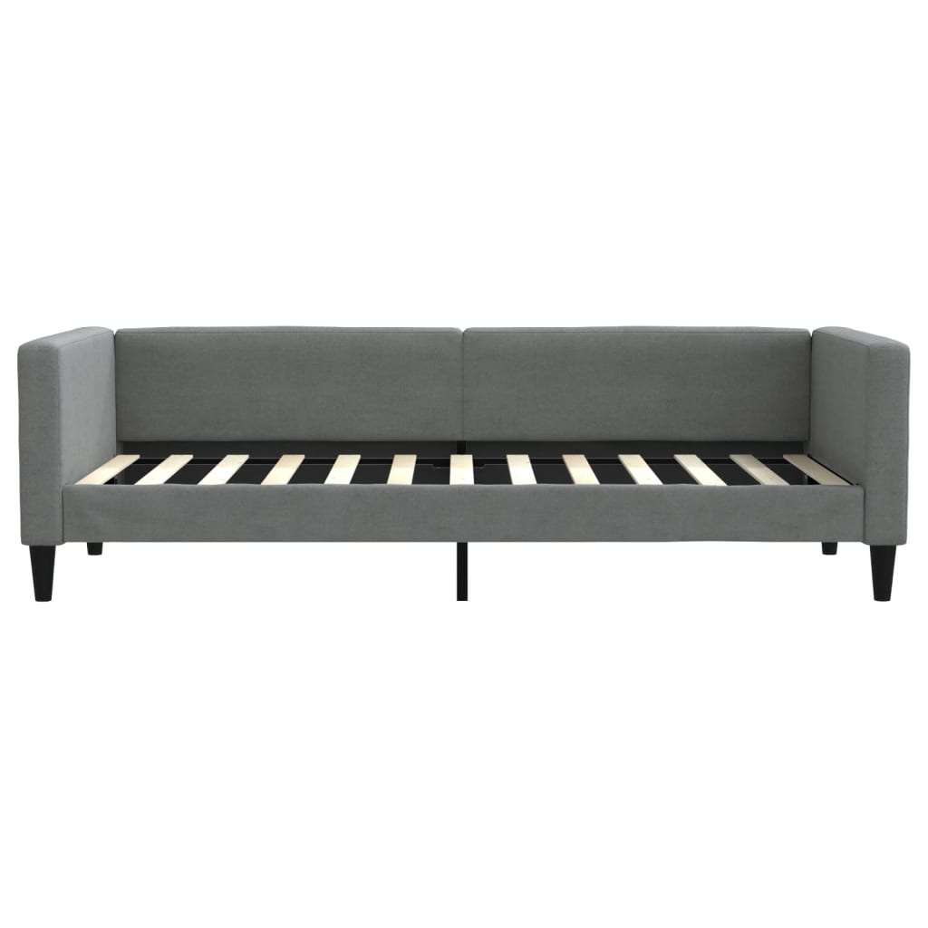Lit de jour avec matelas gris foncé 80x200 cm tissu - XIOS