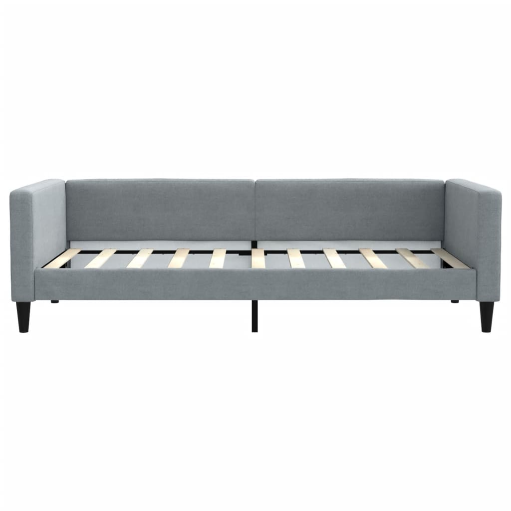 Lit de jour avec matelas gris clair 90x190 cm tissu - XIOS