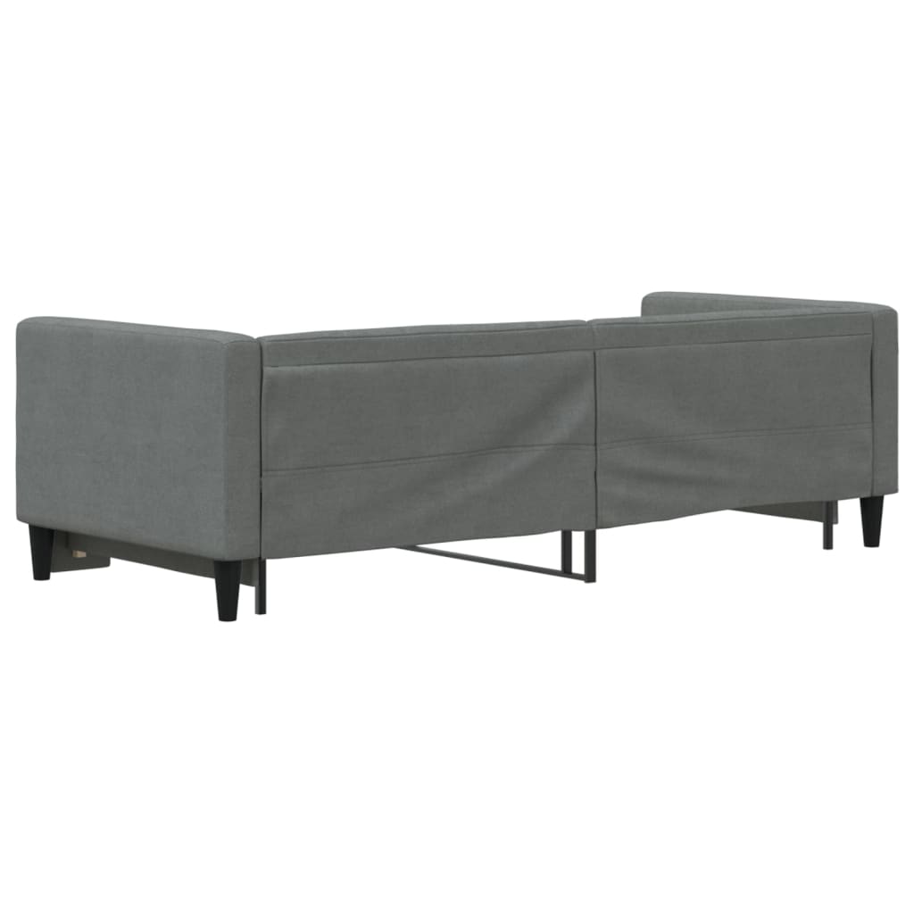 Lit de jour avec gigogne sans matelas gris foncé 80x200 cm - XIOS