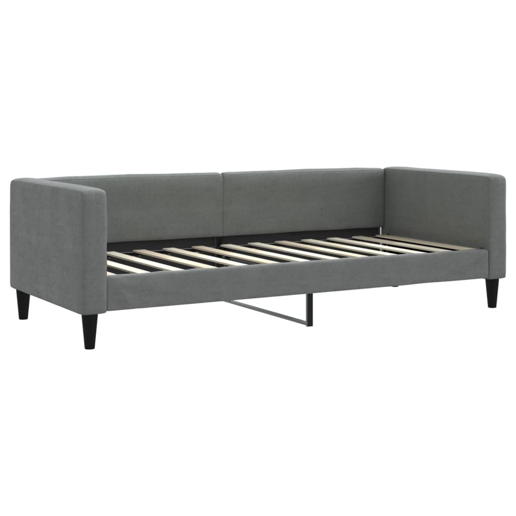 Lit de jour avec gigogne sans matelas gris foncé 80x200 cm - XIOS